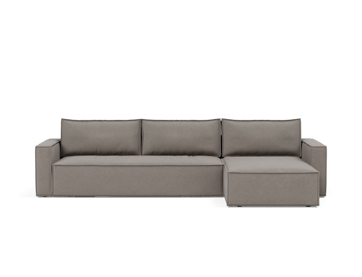 Canapea extensibila cu sezlong, Newilla, 145x300 cm, tesatura la alegere #material_521-mixed-dance-grey