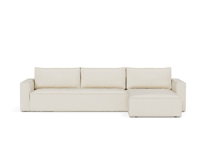 Canapea extensibila cu sezlong, Newilla, 145x300 cm, tesatura la alegere #material_531-boucl-off-white