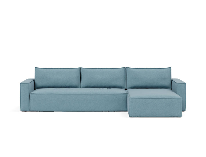 Canapea extensibila cu sezlong, Newilla, 145x300 cm, tesatura la alegere #material_525-mixed-dance-light-blue