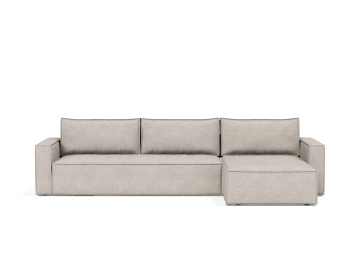 Canapea extensibila cu sezlong, Newilla, 145x300 cm, tesatura la alegere #material_471-yuveno-sand