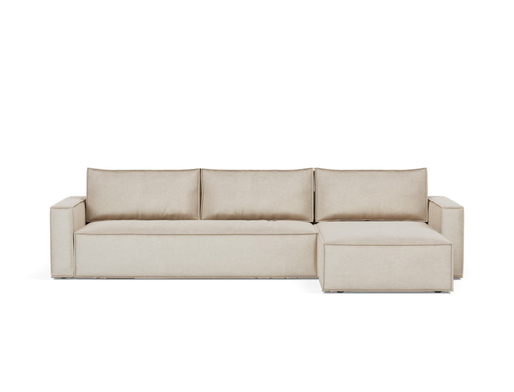 Canapea extensibila cu sezlong, Newilla, 145x300 cm, tesatura la alegere #material_586-phobos-latte