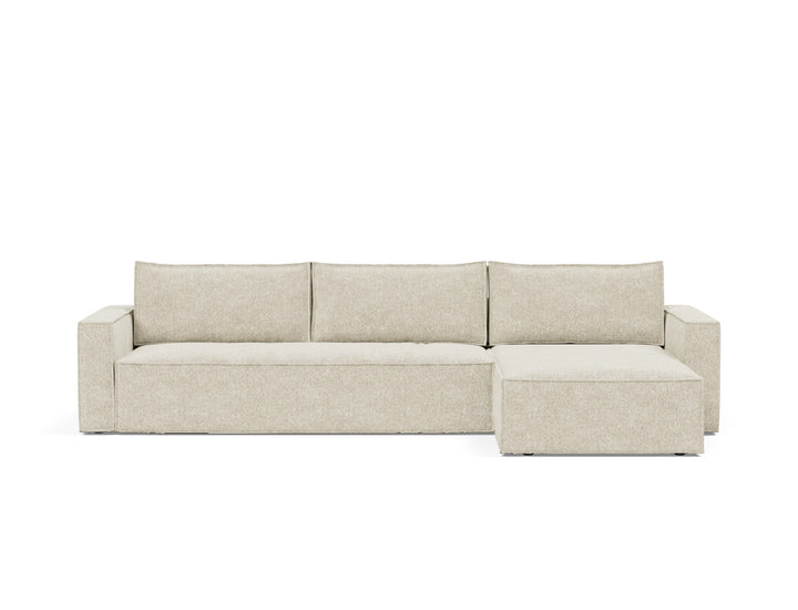 Canapea extensibila cu sezlong, Newilla, 145x300 cm, tesatura la alegere #material_357-taura-off-white