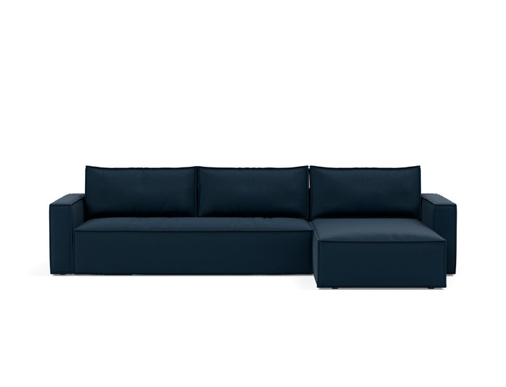 Canapea extensibila cu sezlong, Newilla, 145x300 cm, tesatura la alegere #material_528-mixed-dance-blue