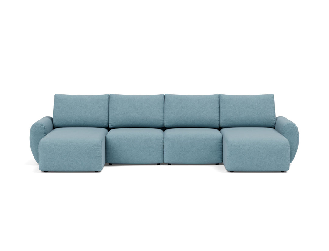 Canapea extensibila in forma de U Norum cu brate rotunjite 145x320cm, tesatura la alegere #material_525-mixed-dance-light-blue