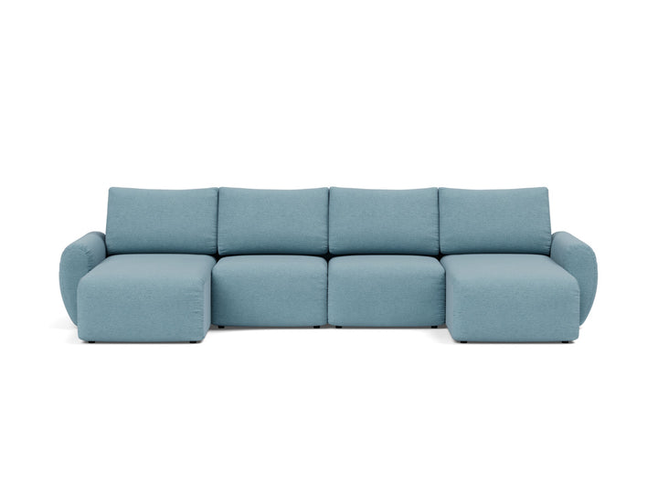 Canapea extensibila in forma de U Norum cu brate rotunjite 145x320cm, tesatura la alegere #material_525-mixed-dance-light-blue