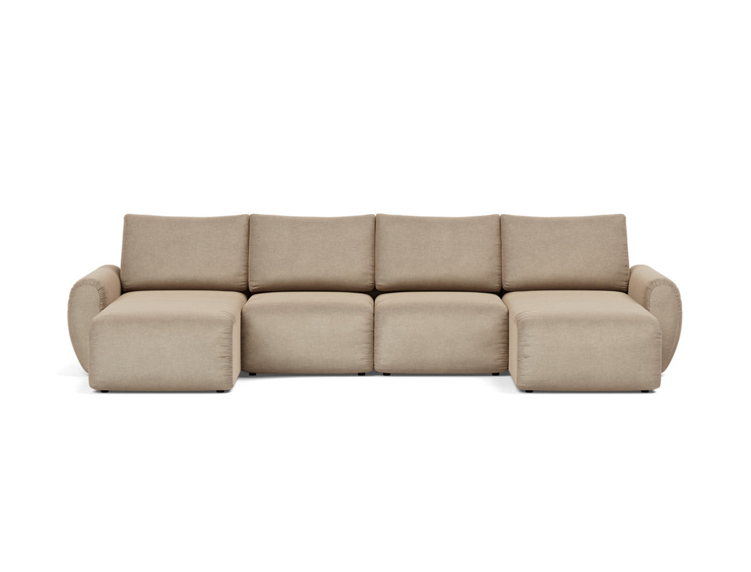 Canapea extensibila in forma de U Norum cu brate rotunjite 145x320cm, tesatura la alegere #material_587-phobos-mocha