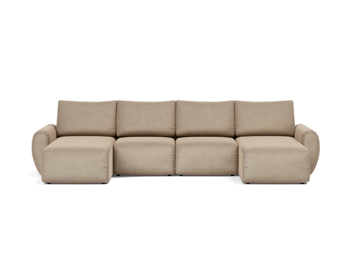 Canapea extensibila in forma de U Norum cu brate rotunjite 145x320cm, tesatura la alegere #material_587-phobos-mocha