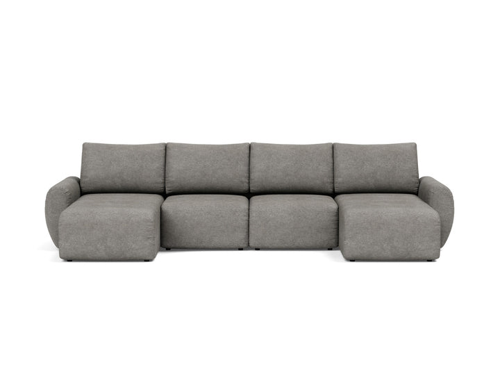 Canapea extensibila in forma de U Norum cu brate rotunjite 145x320cm, tesatura la alegere #material_282-avella-warm-grey