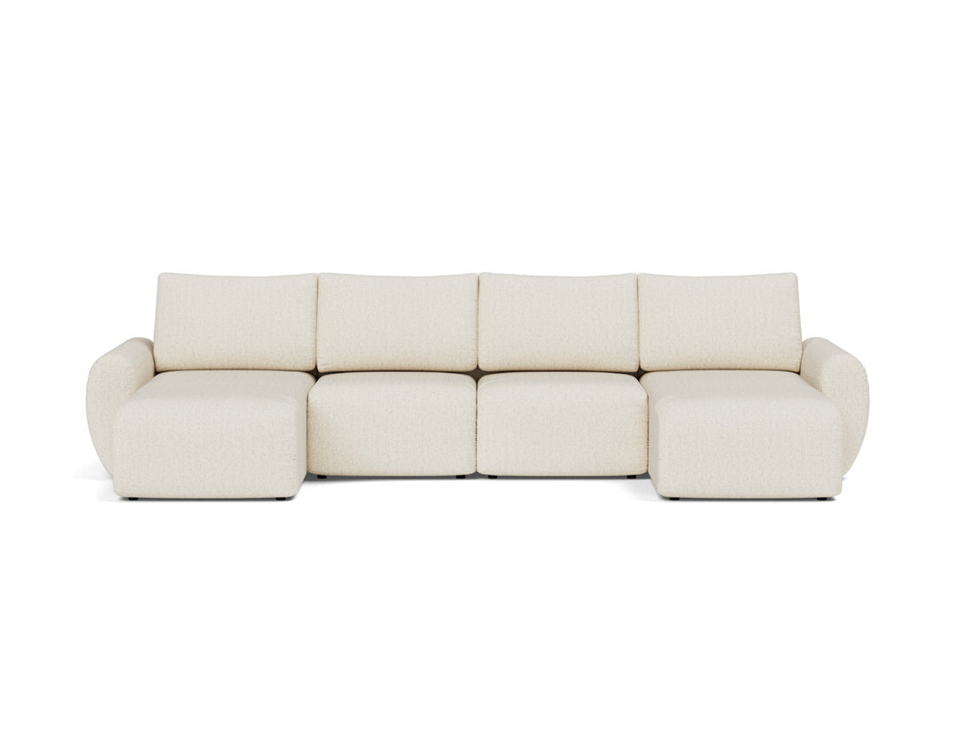 Canapea extensibila in forma de U Norum cu brate rotunjite 145x320cm, tesatura la alegere #material_531-boucl-off-white