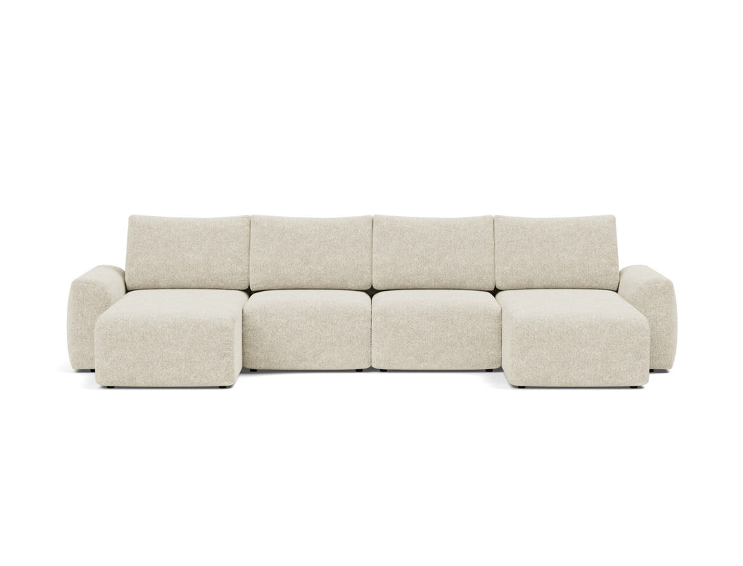 Canapea extensibila in forma de U Norum cu brate masive 145x320cm, tesatura la alegere #material_357-taura-off-white