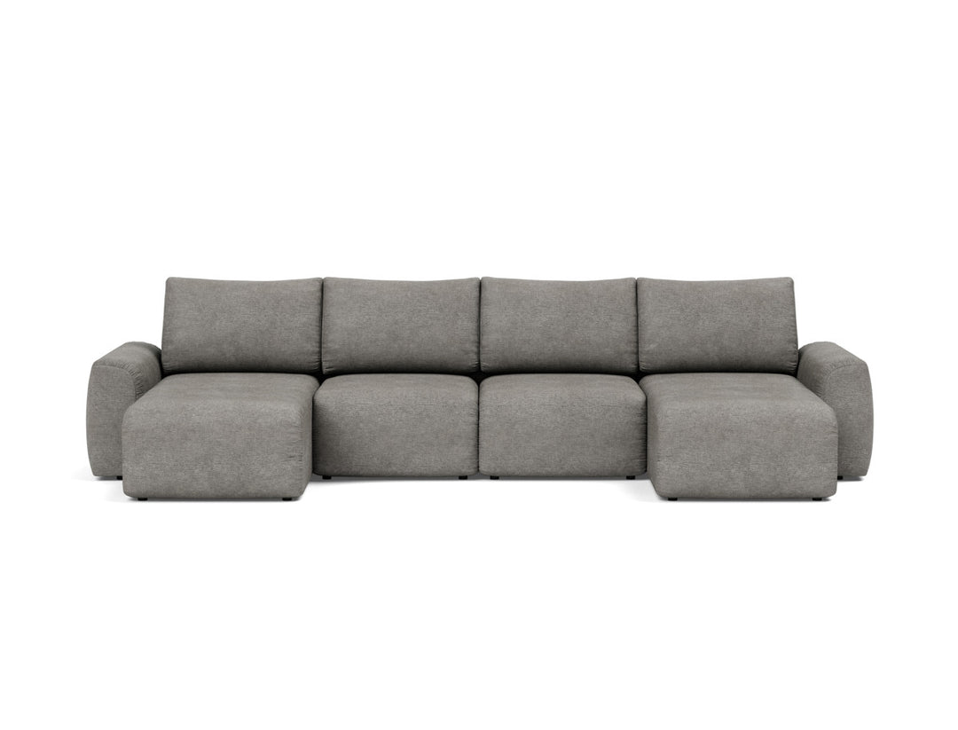 Canapea extensibila in forma de U Norum cu brate masive 145x320cm, tesatura la alegere #material_282-avella-warm-grey