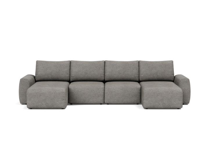 Canapea extensibila in forma de U Norum cu brate masive 145x320cm, tesatura la alegere #material_282-avella-warm-grey