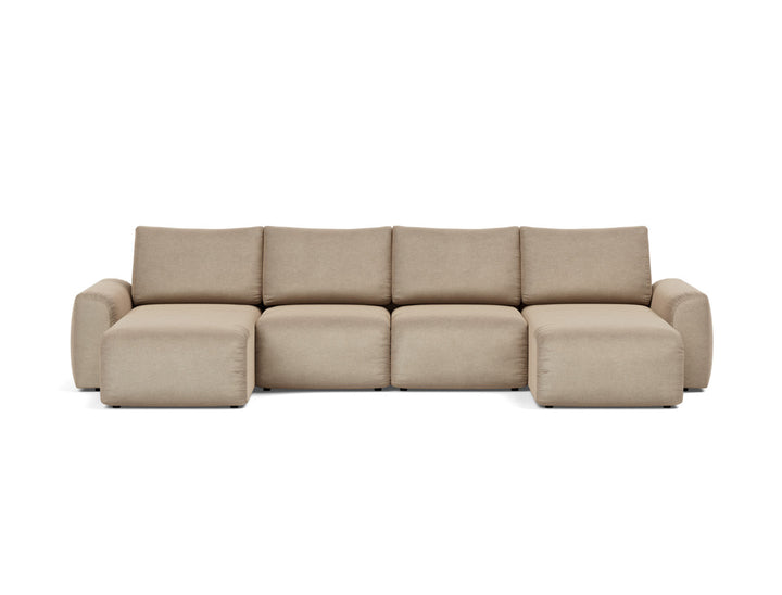 Canapea extensibila in forma de U Norum cu brate masive 145x320cm, tesatura la alegere #material_587-phobos-mocha