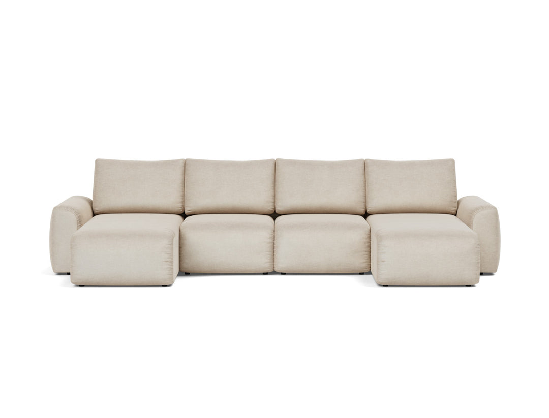 Canapea extensibila in forma de U Norum cu brate masive 145x320cm, tesatura la alegere #material_586-phobos-latte