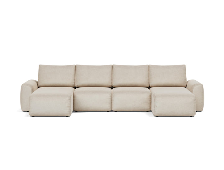 Canapea extensibila in forma de U Norum cu brate masive 145x320cm, tesatura la alegere #material_586-phobos-latte
