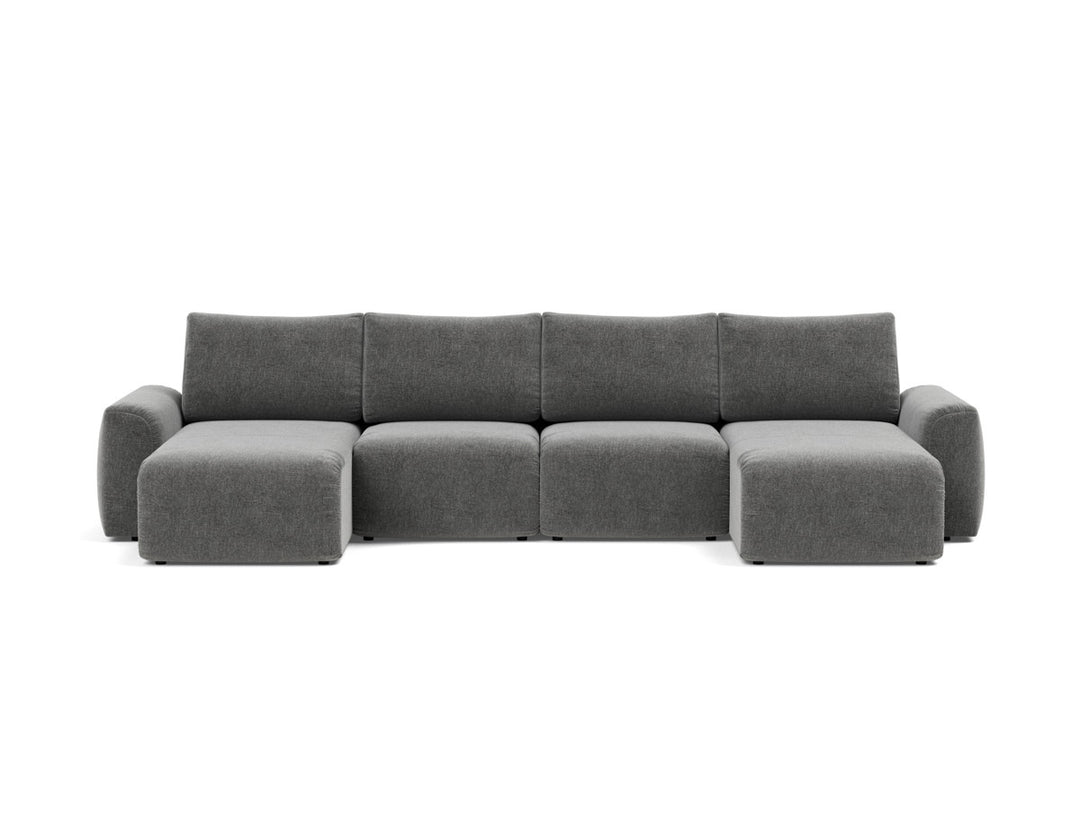 Canapea extensibila in forma de U Norum cu brate masive 145x320cm, tesatura la alegere #material_563-twist-charcoal
