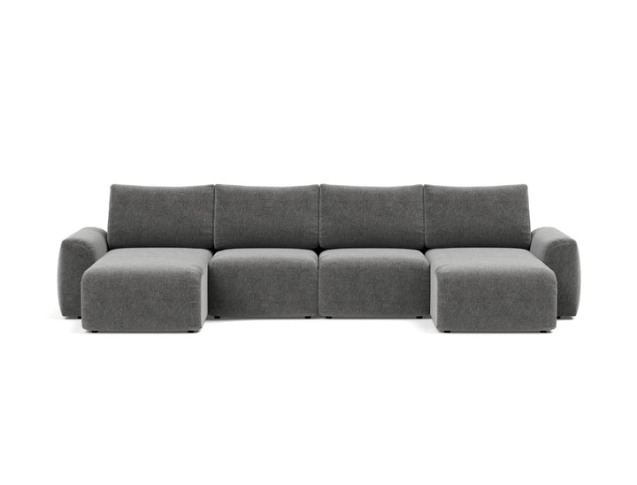 Canapea extensibila in forma de U Norum cu brate masive 145x320cm, tesatura la alegere #material_563-twist-charcoal