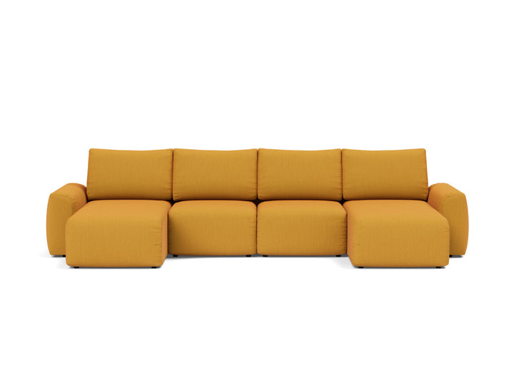 Canapea extensibila in forma de U Norum cu brate masive 145x320cm, tesatura la alegere #material_507-elegance-burned-curry