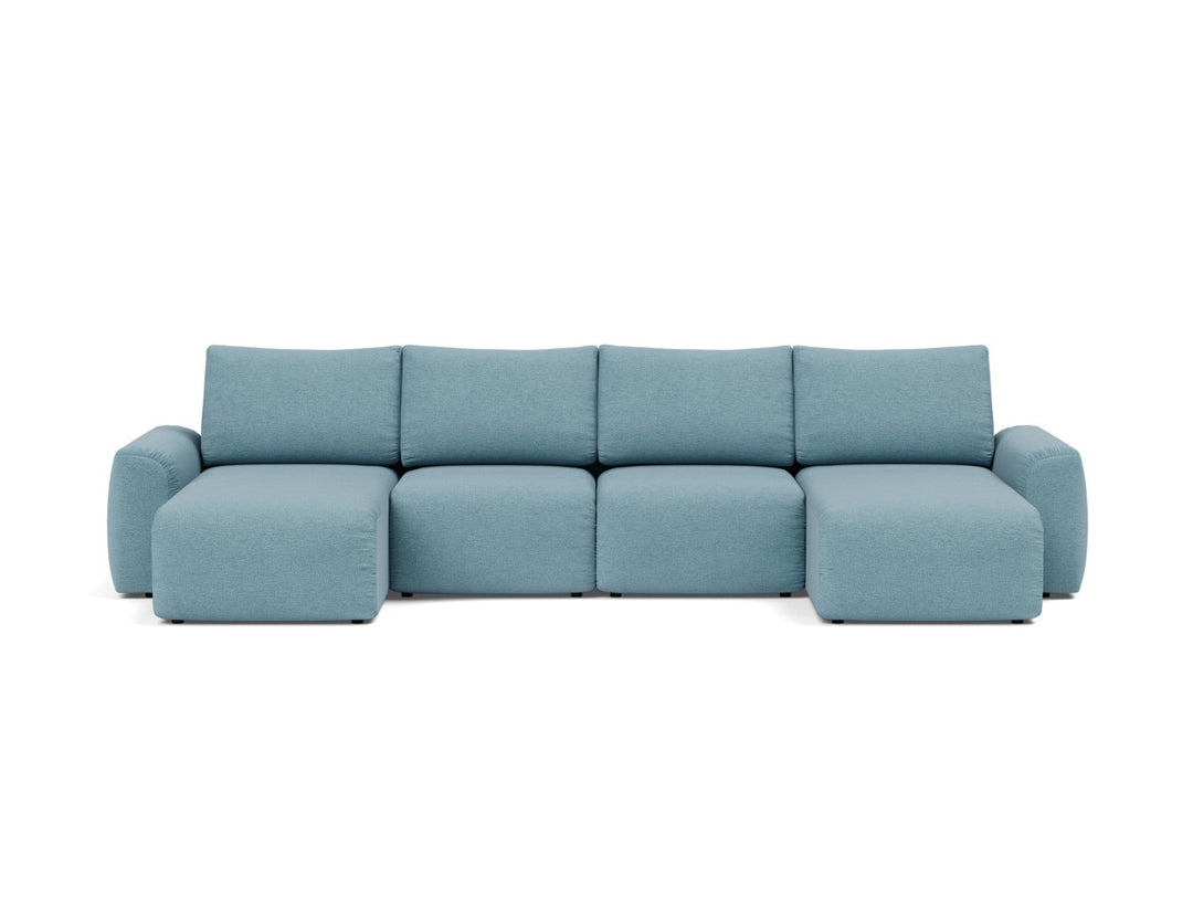 Canapea extensibila in forma de U Norum cu brate masive 145x320cm, tesatura la alegere #material_525-mixed-dance-light-blue