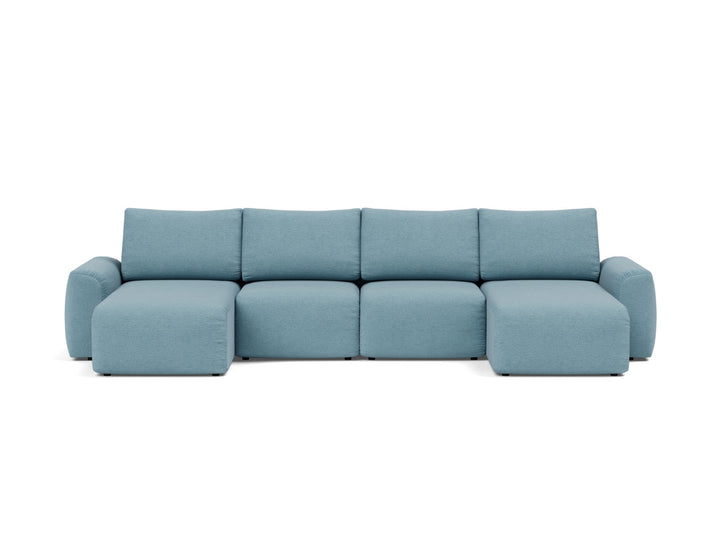 Canapea extensibila in forma de U Norum cu brate masive 145x320cm, tesatura la alegere #material_525-mixed-dance-light-blue