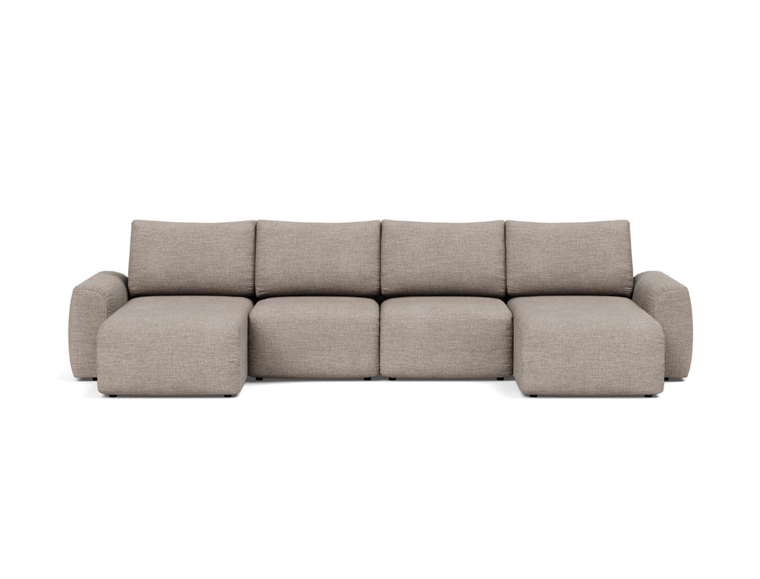 Canapea extensibila in forma de U Norum cu brate masive 145x320cm, tesatura la alegere #material_472-yuveno-warm-grey