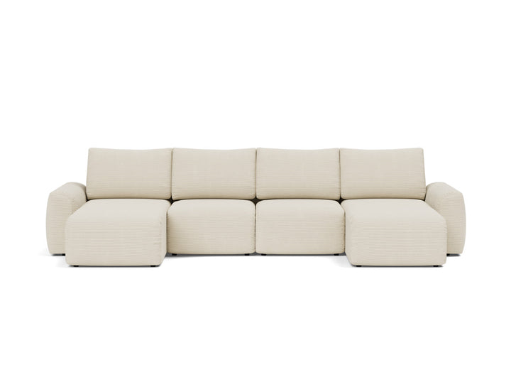 Canapea extensibila in forma de U Norum cu brate masive 145x320cm, tesatura la alegere #material_594-corduroy-ivory
