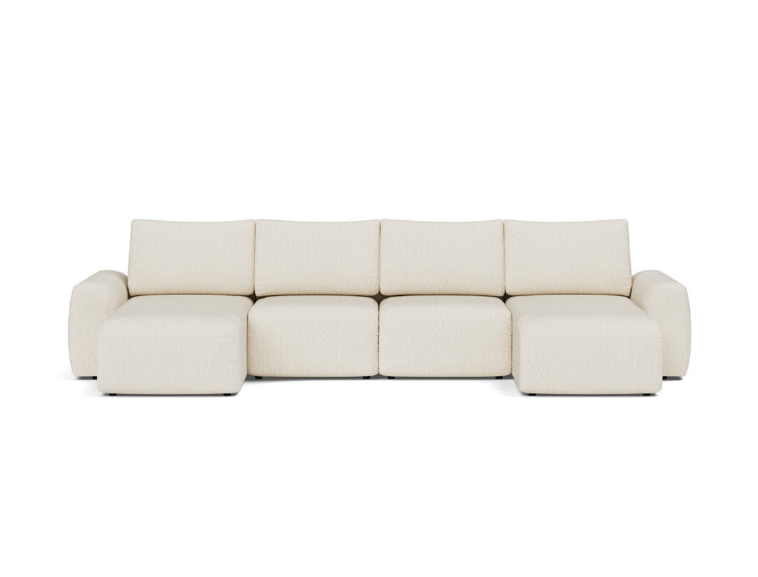 Canapea extensibila in forma de U Norum cu brate masive 145x320cm, tesatura la alegere #material_531-boucl-off-white