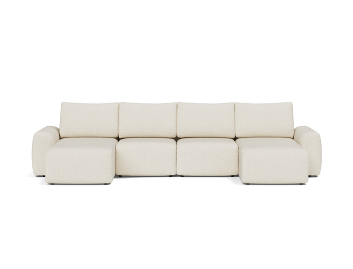 Canapea extensibila in forma de U Norum cu brate masive 145x320cm, tesatura la alegere #material_531-boucl-off-white