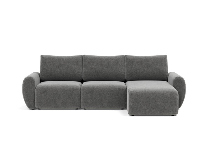 Canapea extensibila cu sezlong Norum cu brate rotunjite 145x240cm, tesatura la alegere #material_563-twist-charcoal