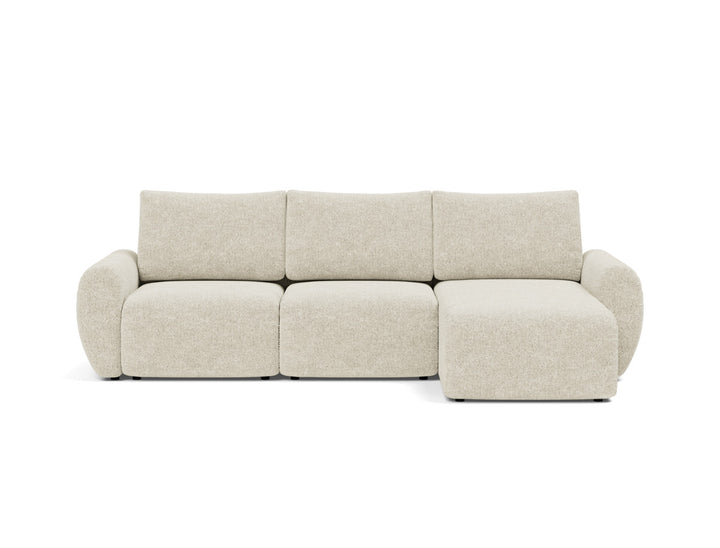 Canapea extensibila cu sezlong Norum cu brate rotunjite 145x240cm, tesatura la alegere #material_357-taura-off-white