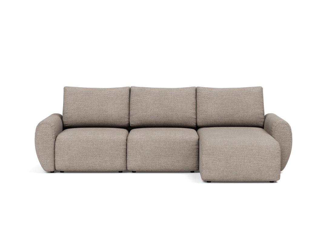 Canapea extensibila cu sezlong Norum cu brate rotunjite 145x240cm, tesatura la alegere #material_472-yuveno-warm-grey