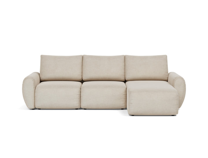 Canapea extensibila cu sezlong Norum cu brate rotunjite 145x240cm, tesatura la alegere #material_586-phobos-latte