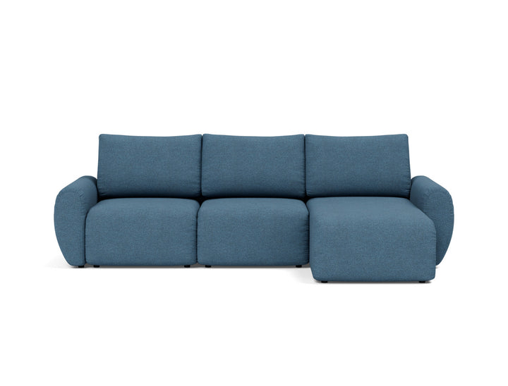 Canapea extensibila cu sezlong Norum cu brate rotunjite 145x240cm, tesatura la alegere #material_302-weda-blue