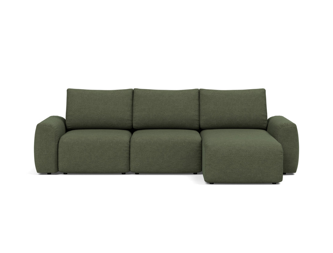 Canapea extensibila cu sezlong Norum cu brate masive 145x240cm, tesatura la alegere #material_353-taura-forest