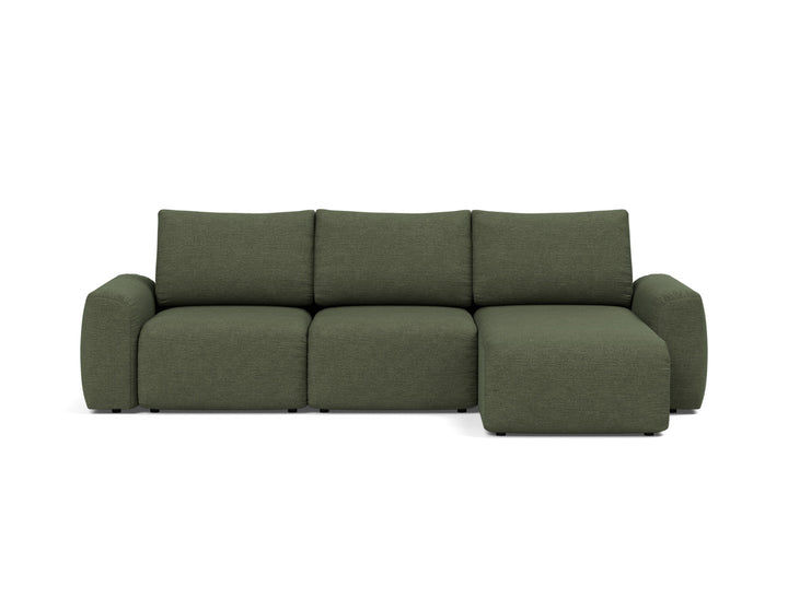 Canapea extensibila cu sezlong Norum cu brate masive 145x240cm, tesatura la alegere #material_353-taura-forest