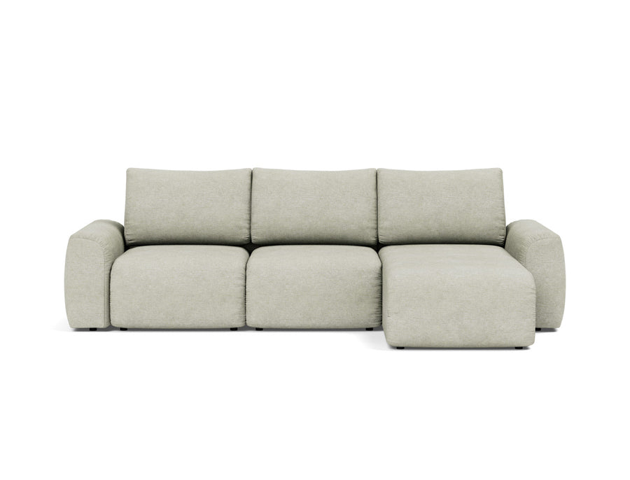 Canapea extensibila cu sezlong Norum cu brate masive 145x240cm, tesatura la alegere #material_280-avella-sand