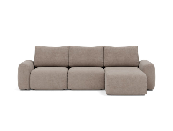Canapea extensibila cu sezlong Norum cu brate masive 145x240cm, tesatura la alegere #material_318-cordufine-beige