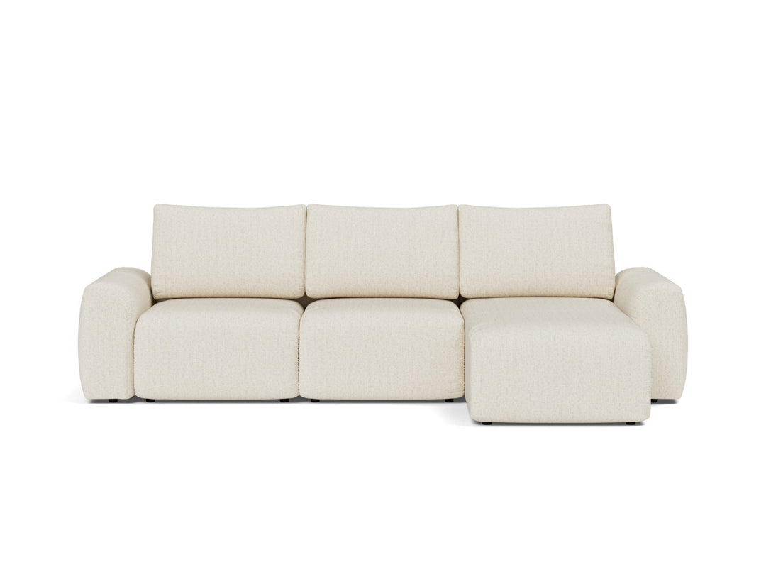 Canapea extensibila cu sezlong Norum cu brate masive 145x240cm, tesatura la alegere #material_531-boucl-off-white