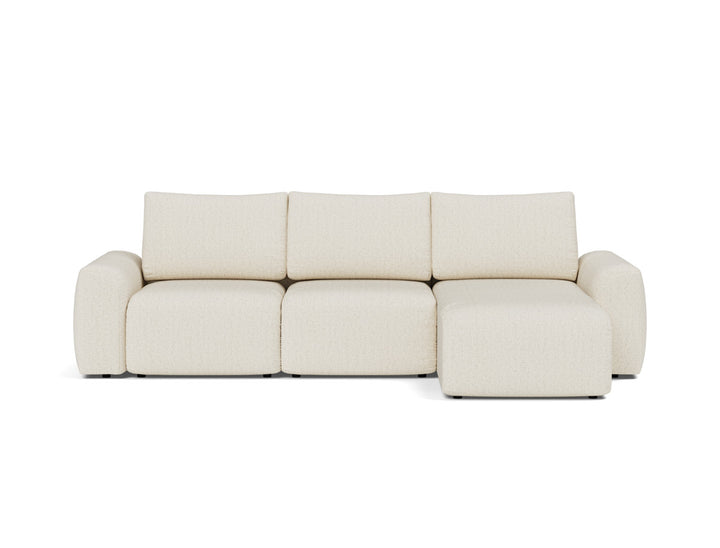 Canapea extensibila cu sezlong Norum cu brate masive 145x240cm, tesatura la alegere #material_531-boucl-off-white