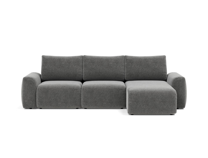 Canapea extensibila cu sezlong Norum cu brate masive 145x240cm, tesatura la alegere #material_563-twist-charcoal