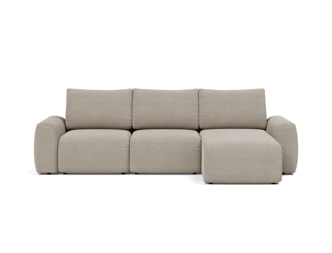 Canapea extensibila cu sezlong Norum cu brate masive 145x240cm, tesatura la alegere #material_579-kenya-gravel