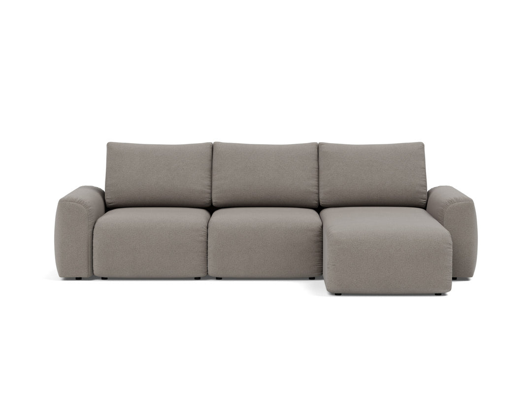 Canapea extensibila cu sezlong Norum cu brate masive 145x240cm, tesatura la alegere #material_521-mixed-dance-grey