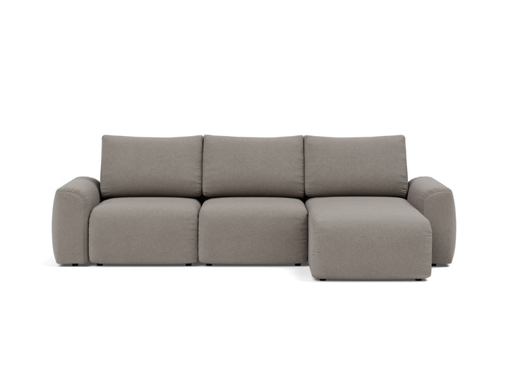 Canapea extensibila cu sezlong Norum cu brate masive 145x240cm, tesatura la alegere #material_521-mixed-dance-grey