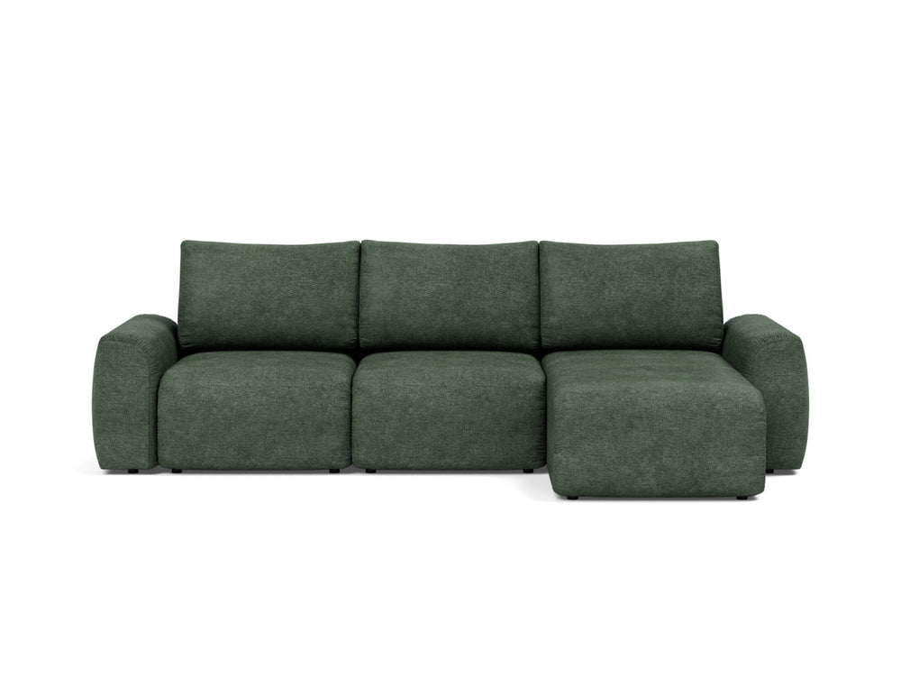Canapea extensibila cu sezlong Norum cu brate masive 145x240cm, tesatura la alegere #material_281-avella-pine-green