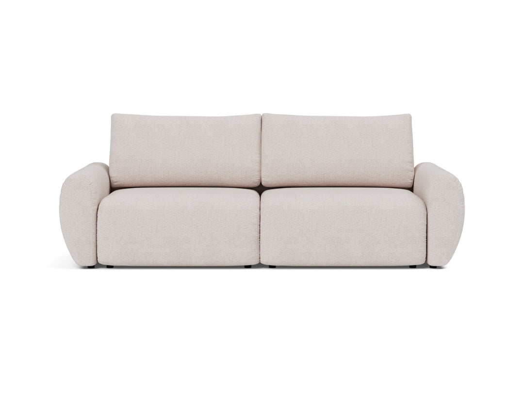 Canapea extensibila Norum cu brate rotunjite 145x200cm, tesatura la alegere #material_300-weda-sand