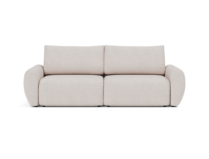 Canapea extensibila Norum cu brate rotunjite 145x200cm, tesatura la alegere #material_300-weda-sand