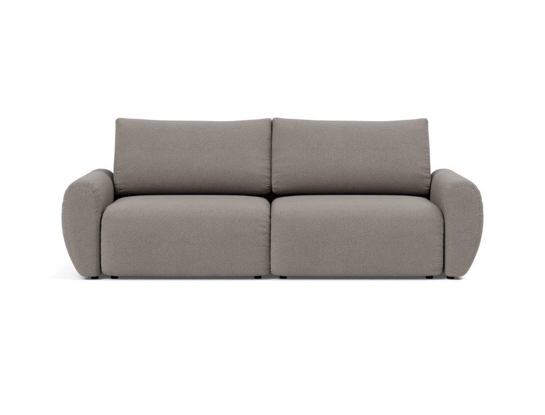 Canapea extensibila Norum cu brate rotunjite 145x200cm, tesatura la alegere #material_521-mixed-dance-grey