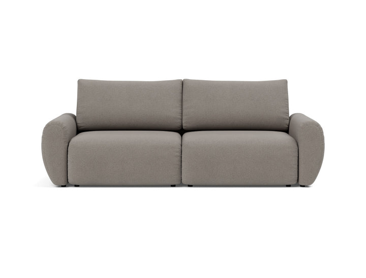 Canapea extensibila Norum cu brate rotunjite 145x200cm, tesatura la alegere #material_521-mixed-dance-grey