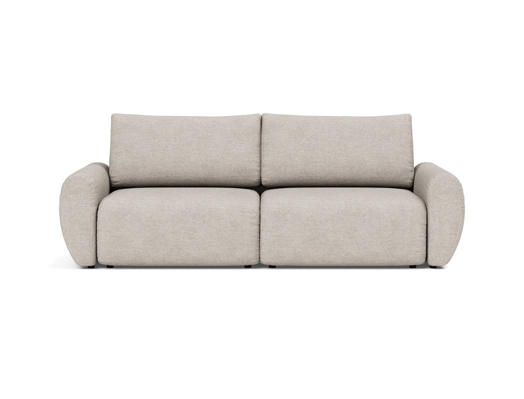 Canapea extensibila Norum cu brate rotunjite 145x200cm, tesatura la alegere #material_471-yuveno-sand
