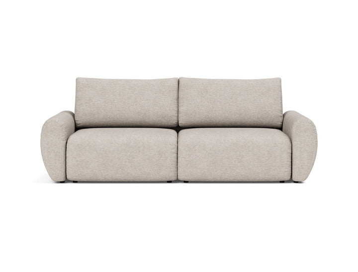 Canapea extensibila Norum cu brate rotunjite 145x200cm, tesatura la alegere #material_471-yuveno-sand